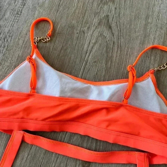 Womens Orange Royalty Chain One Piece Swimsuit - L - Picture 5 of 6